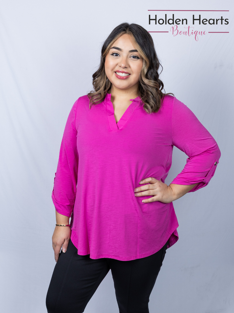 Magenta Lizzy Top