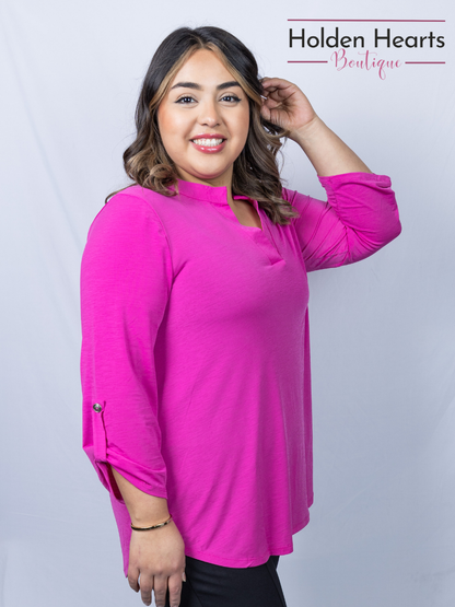 Magenta Lizzy Top