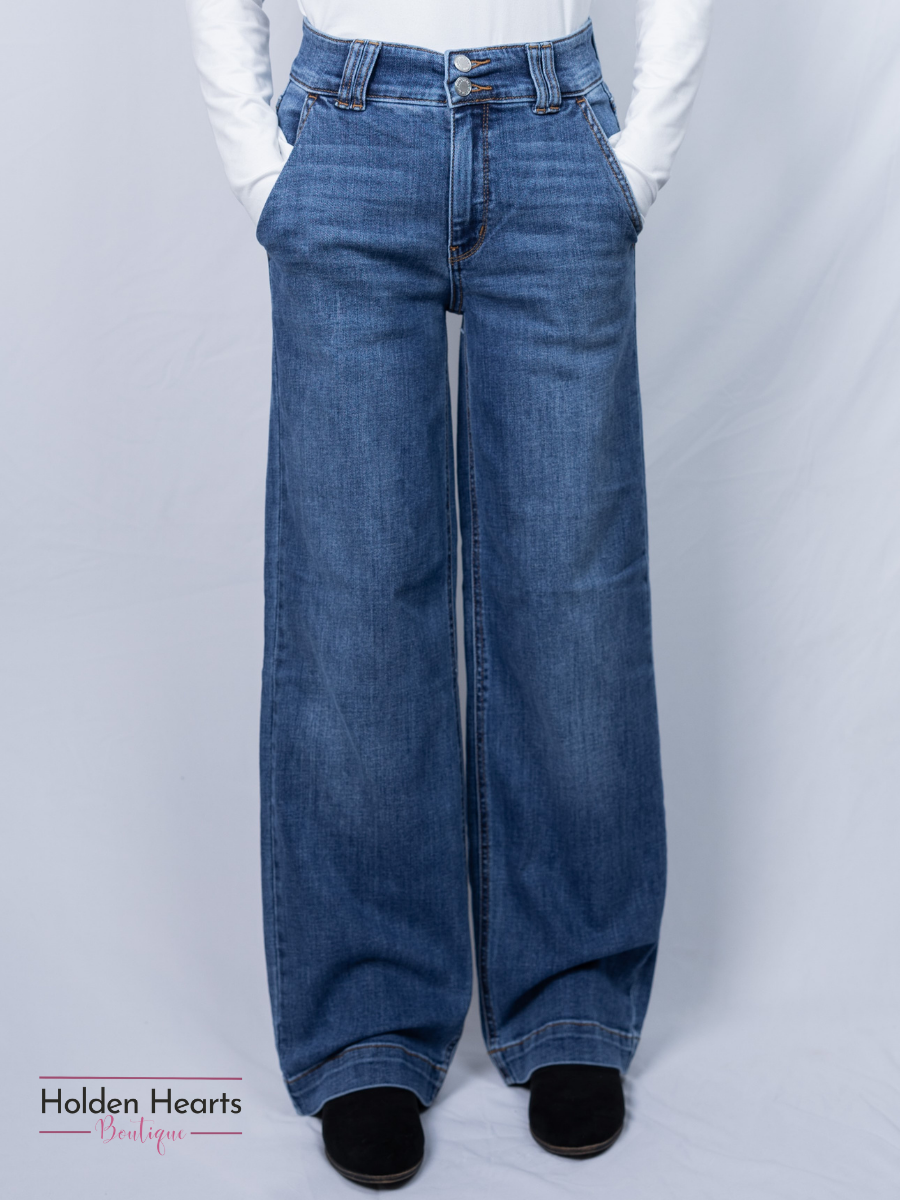 Workin' It Wide Leg Trouser Jeans