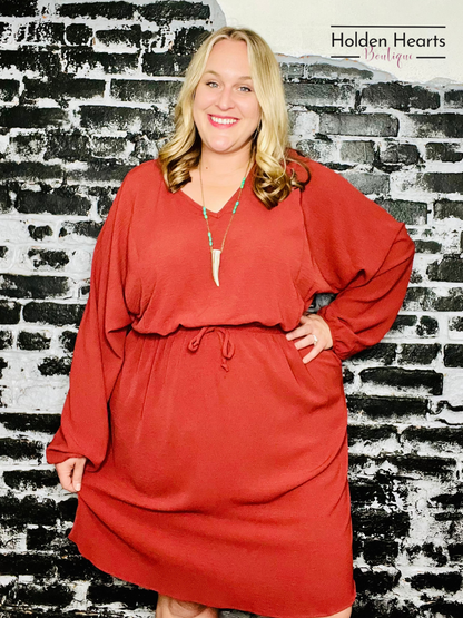 Burgundy Breezy Belle Dress