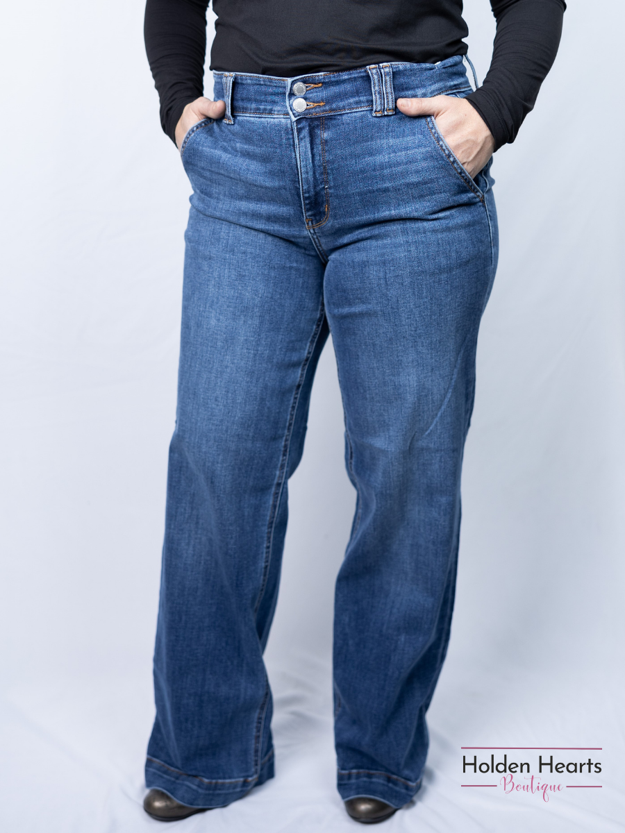 Workin' It Wide Leg Trouser Jeans