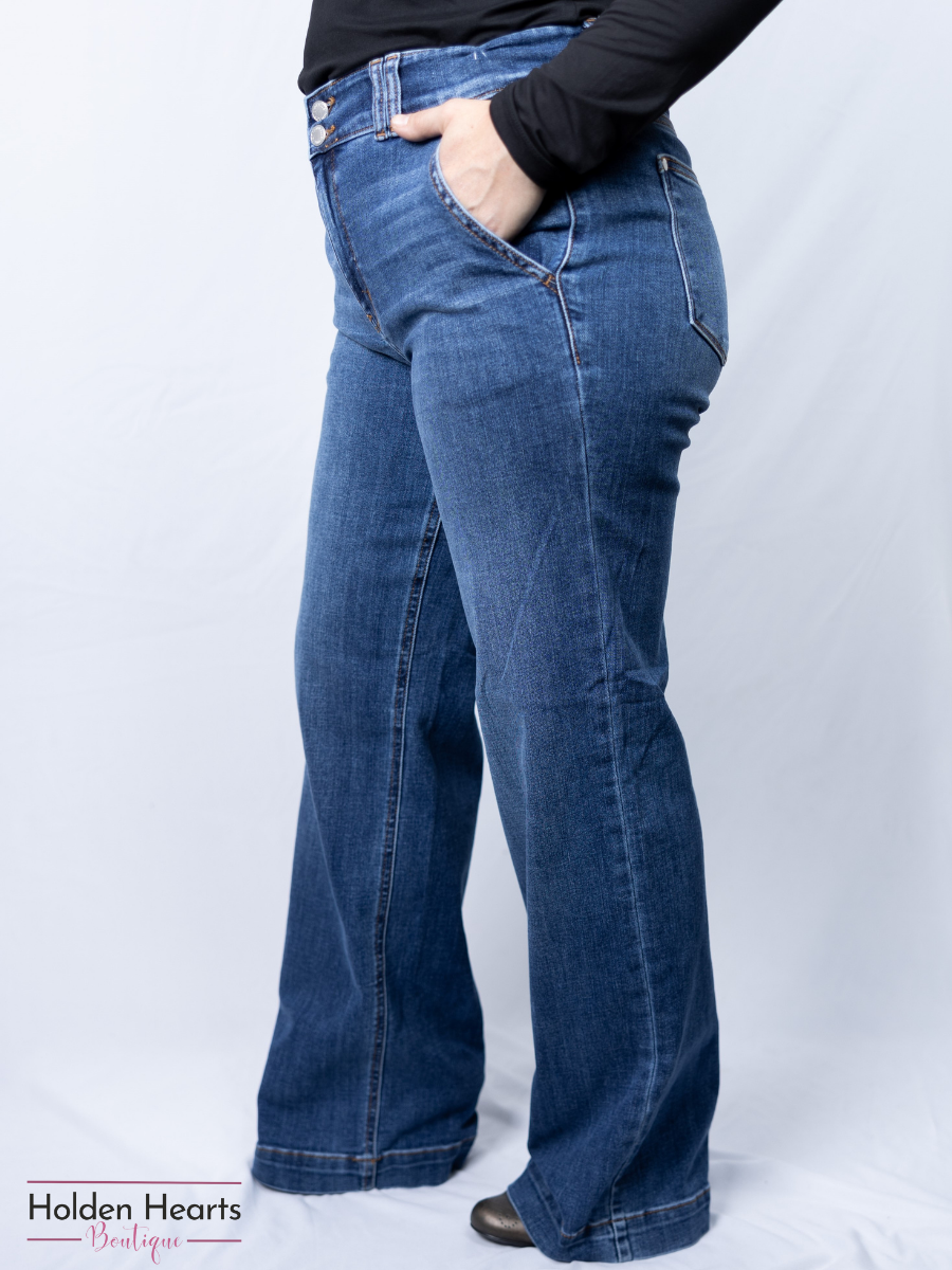 Workin' It Wide Leg Trouser Jeans