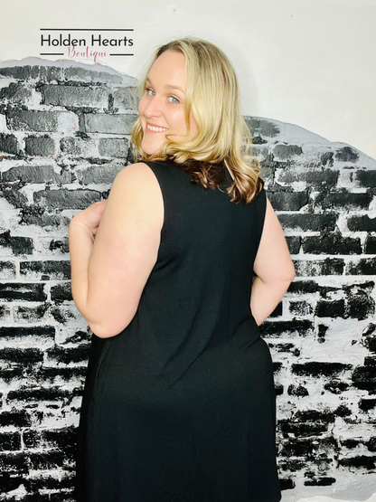 Black Night On the Town Swing Dress