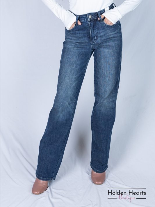 Classy Lady Straight Leg Jeans (Tummy Control)