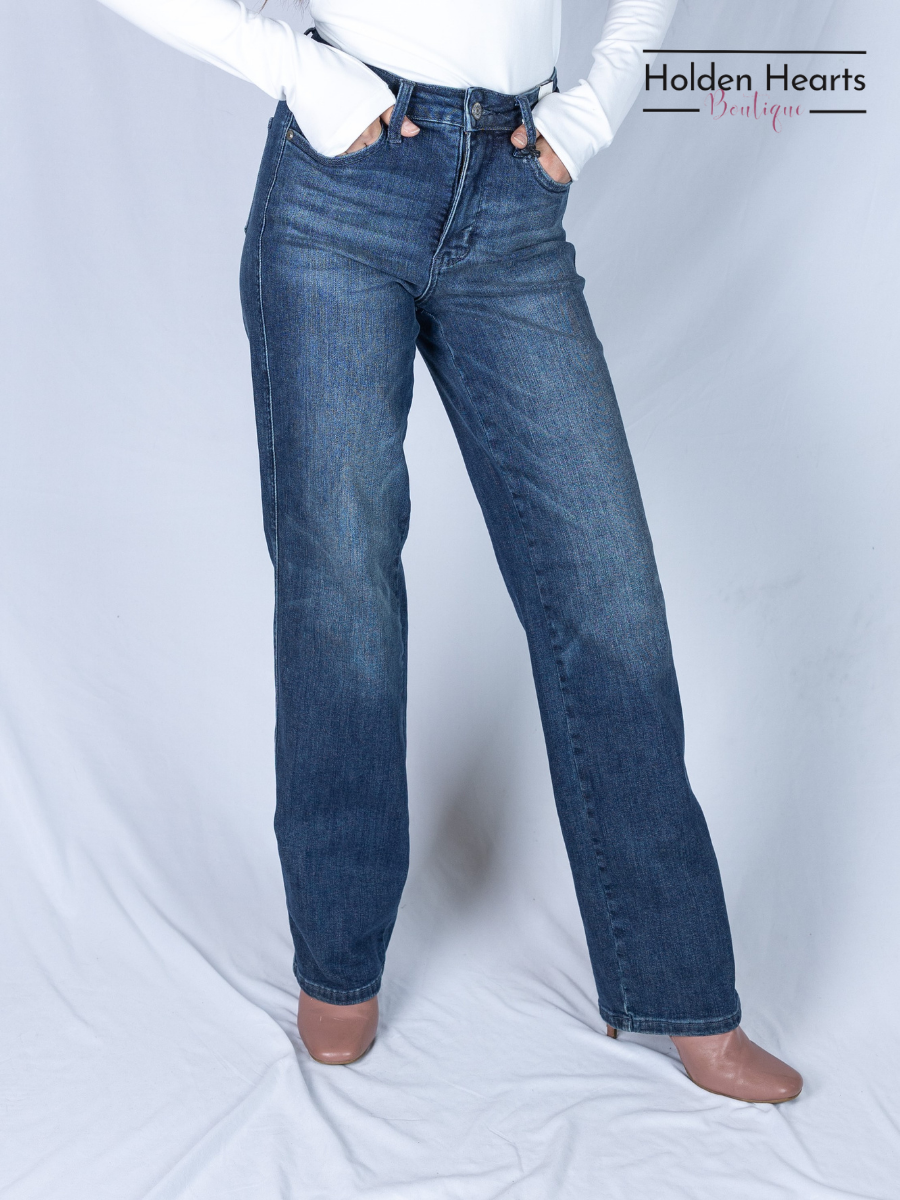 Classy Lady Straight Leg Jeans (Tummy Control)