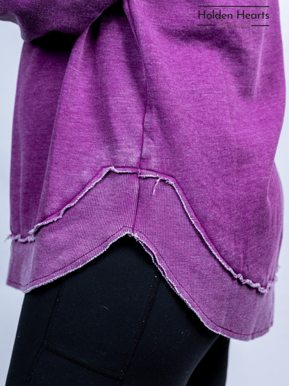 Purple Vintage Wash Pullover