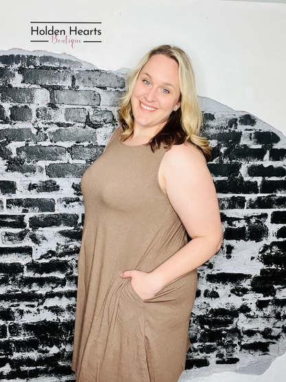 Mocha Night On the Town Swing Dress