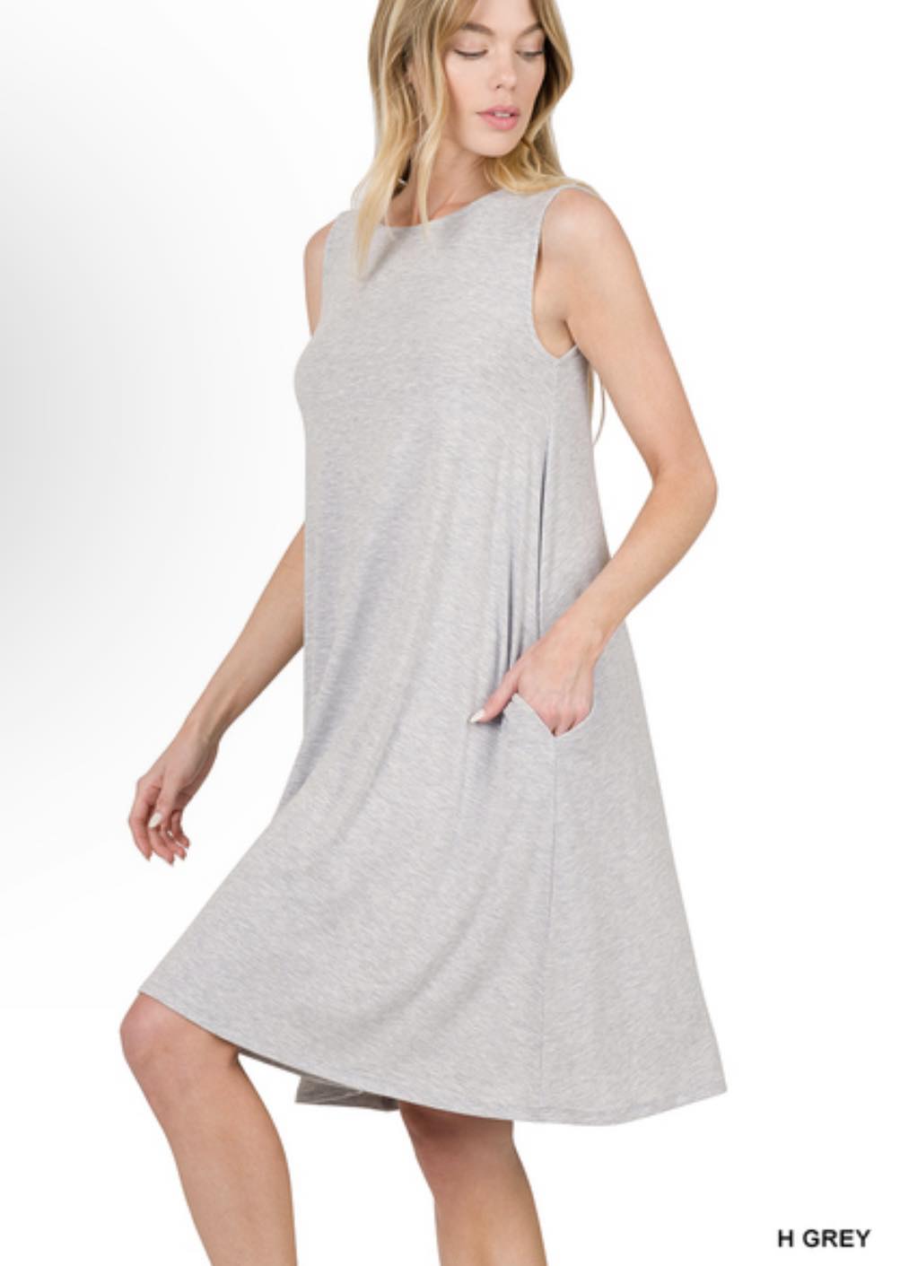 Heather Grey Night On the Town Swing Dress