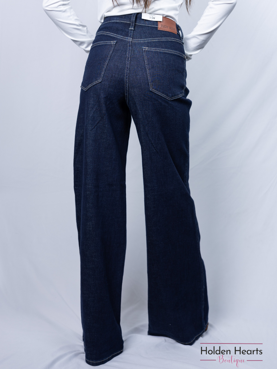 Return to Fun Tummy Control Wide Leg Denim