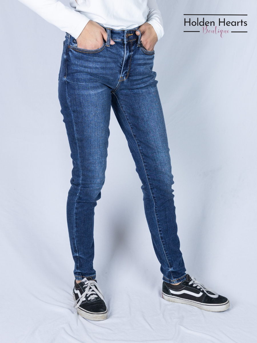 All in the Details Mid Rise Skinny Jeans