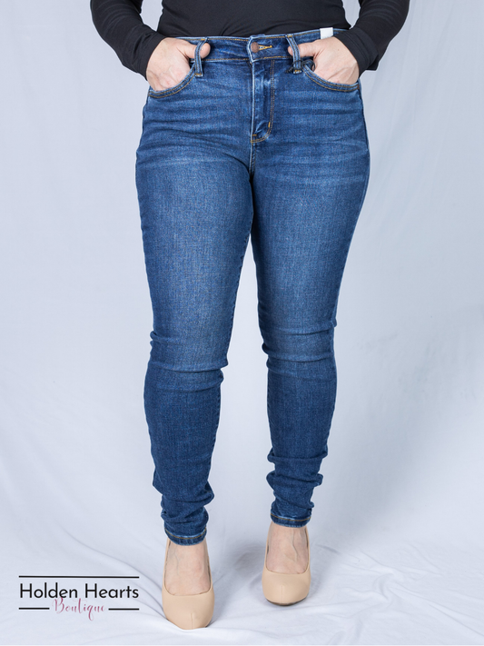 All in the Details Mid Rise Skinny Jeans