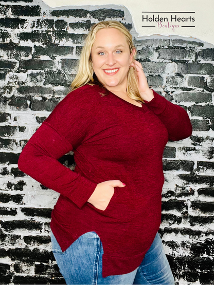 Burgundy Classic Comfort Long Sleeve