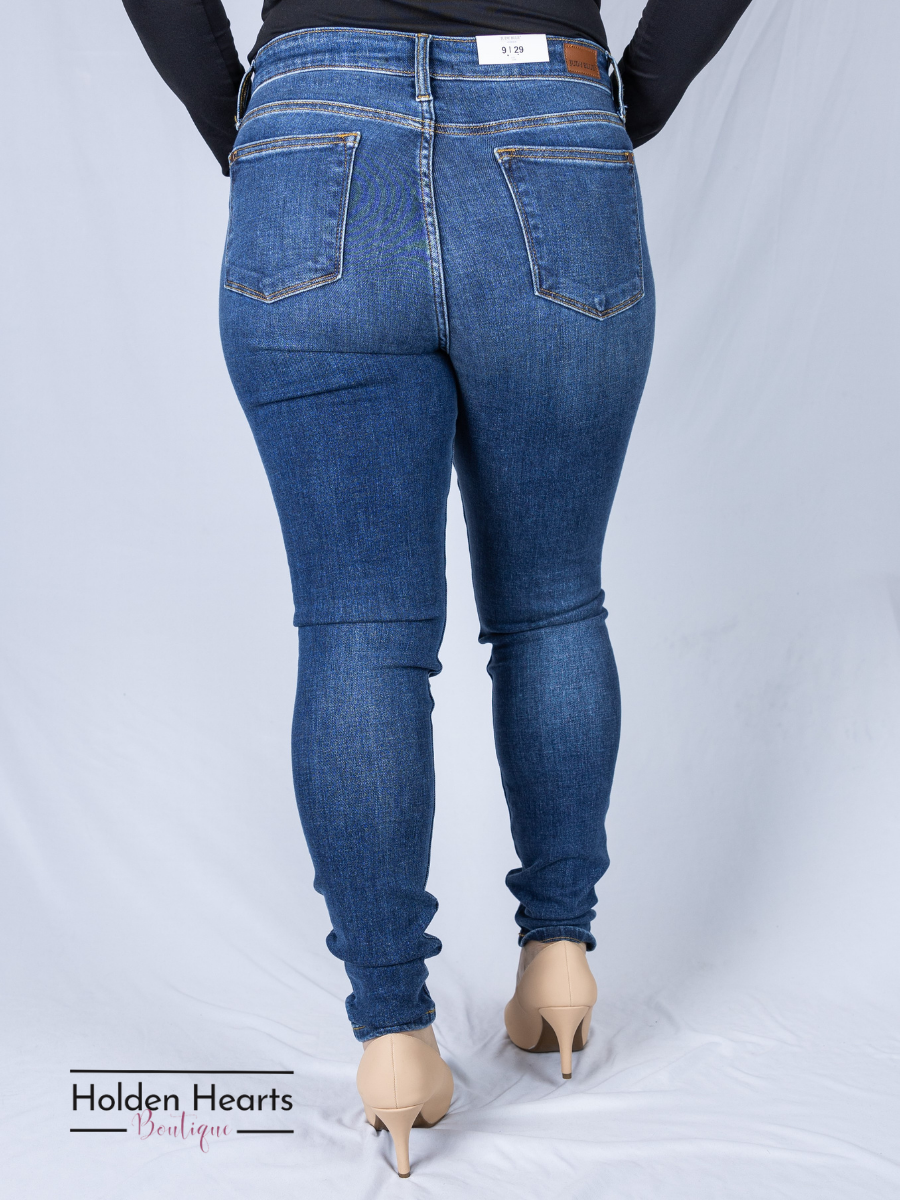 All in the Details Mid Rise Skinny Jeans