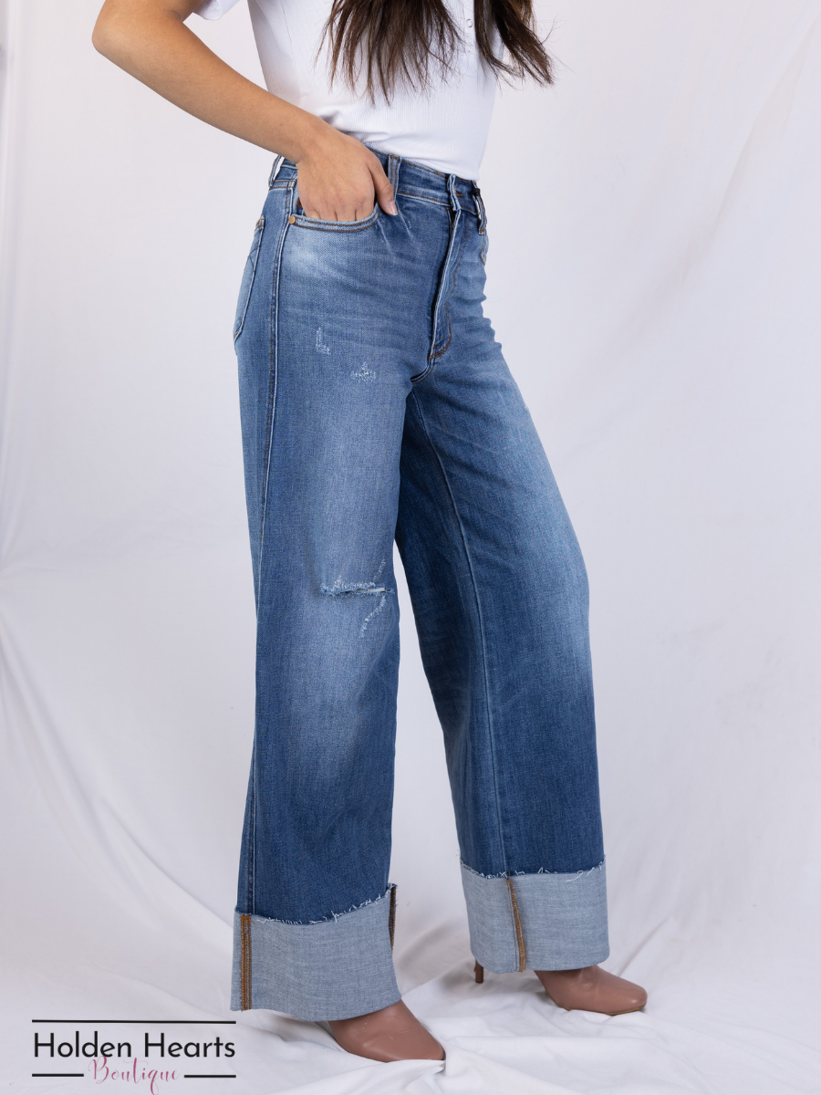 City Chic Wide Leg Jeans