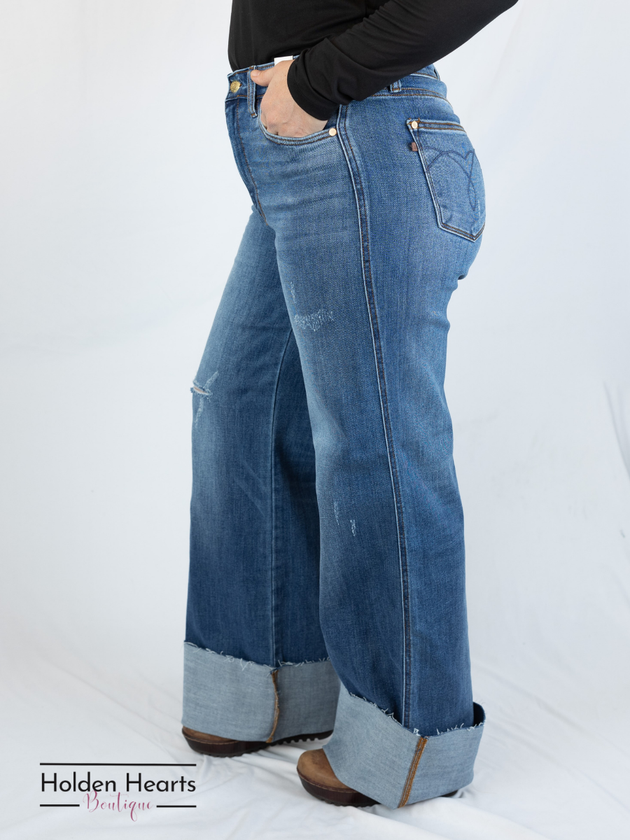 City Chic Wide Leg Jeans