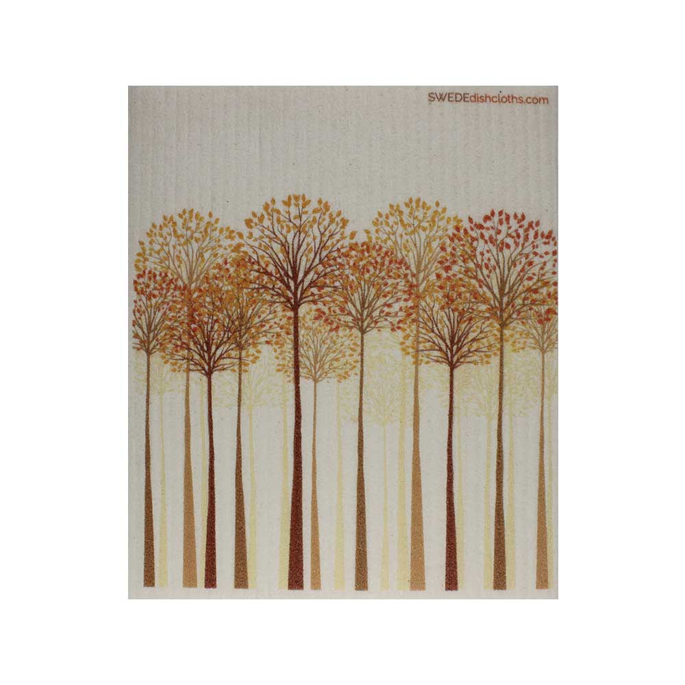 Swedish Dishcloth Tall Autumn Trees