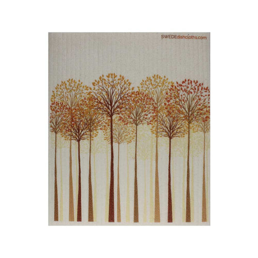 Swedish Dishcloth Tall Autumn Trees