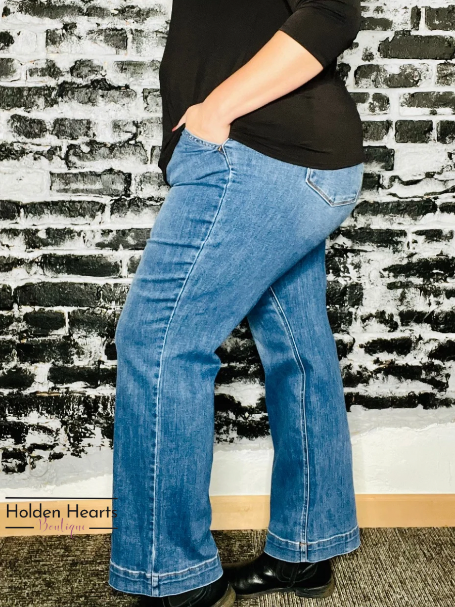 Workin' It Wide Leg Trouser Jeans