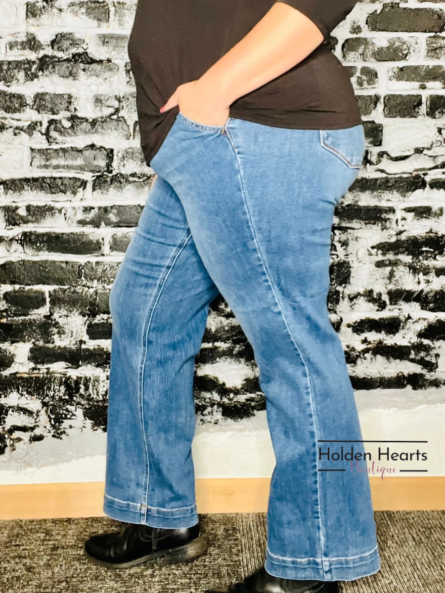 Workin' It Wide Leg Trouser Jeans