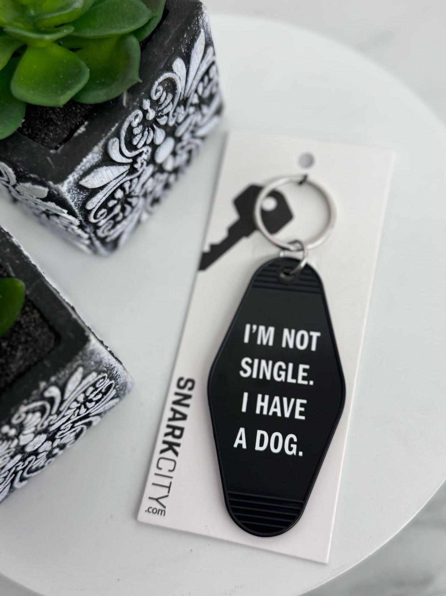 I'm Not Single I Have A Dog Keychain